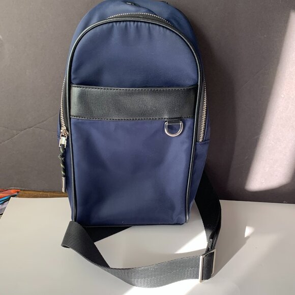 ZARA MEN CROSSBODY SLING NAVY BLUE BAG NAVY WITH